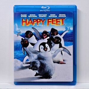 Happy Feet Blu-ray Movie Warner Bros Animated Musical Penguin Family PG Film